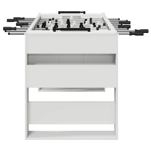 Футболна маса 2 pcs Бяло 146,5 x 74 x 85 см Инженерно дърво