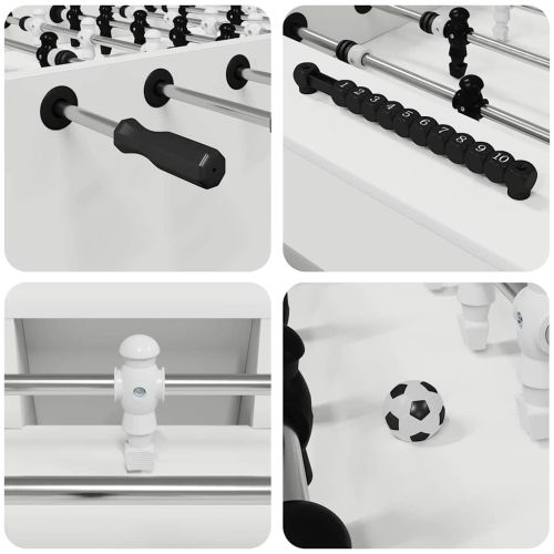 Футболна маса 2 pcs Бяло 146,5 x 74 x 85 см Инженерно дърво