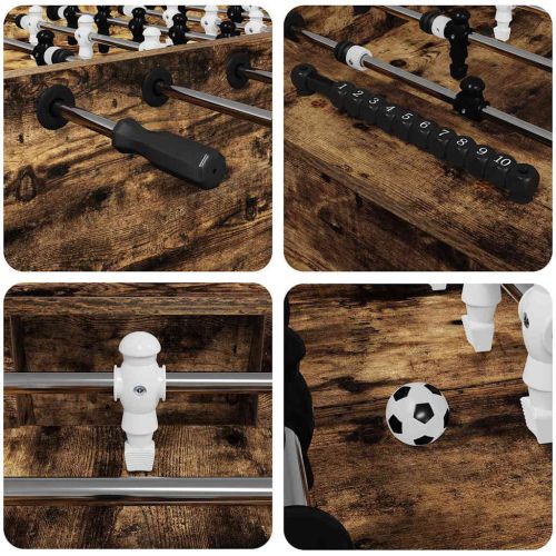 Футболна маса 2 pcs Димян дъб 146,5 x 74 x 85 см