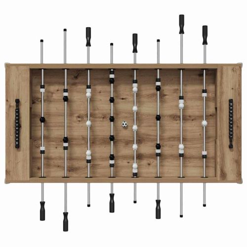 Футболна маса 2 pcs Дъб 146,5 x 74 x 85 см Инженерно дърво