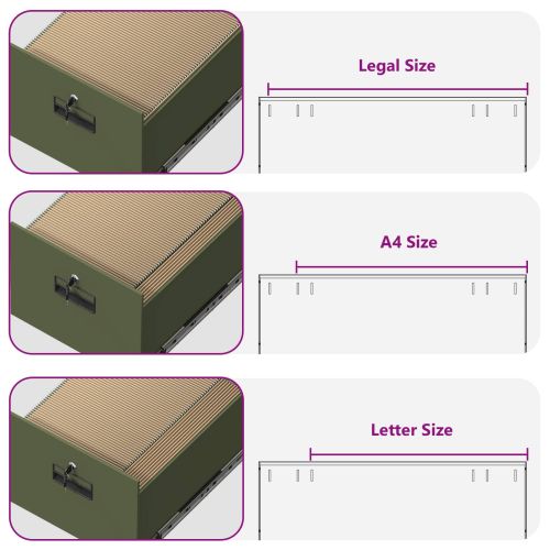 Кабинет за файлове 2 pcs Маслинено зелено 44 x 50 x 106.5 см