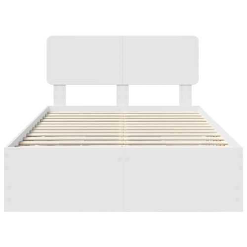 Рамка за легло с чекмедже Бяло 120 x 190 cm Инженерна дървесина