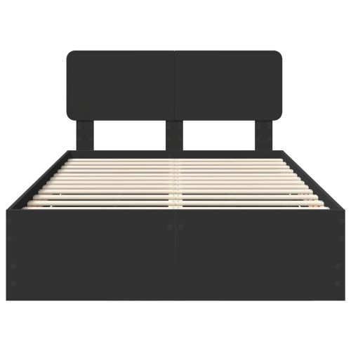 Рамка за легло с таблото Черно 120 x 200 cm Инженерна дървесина