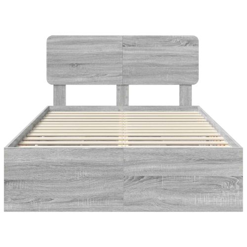 Рамка за легло Сив Сонома 120 x 200 cm Инженерна дървесина