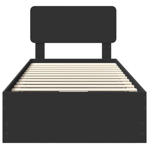 Рамка за легло с таблото Черно 100 x 200 cm Инженерна дървесина