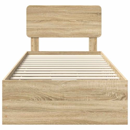 Рамка за легло Сонома дъб 100 x 200 cm Инженерна дървесина