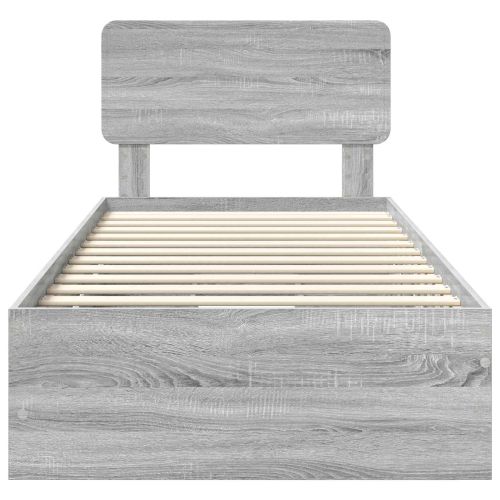 Рамка за легло Сив Сонома 90 x 200 cm Инженерна дървесина