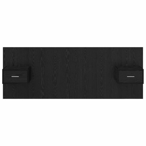 Табла с шкаф с чекмедже 3 pcs Черния дъб Инженерно дърво