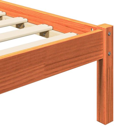 Рамка за легло 2 pcs Кафяво с восъчно покритие 180 x 200 cm