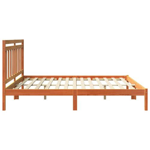 Рамка за легло 2 pcs Кафяво с восъчно покритие 180 x 200 cm