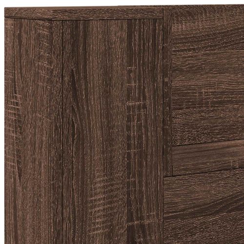 Облегалка за глава с рафт Кафяв дъб 100 x 16,5 x 103,5 cm