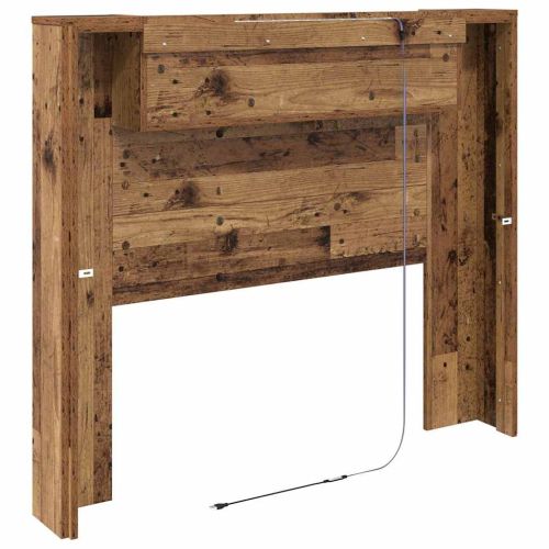 Облегалка за глава с рафт Старо дърво 120 x 15 x 103,5 см