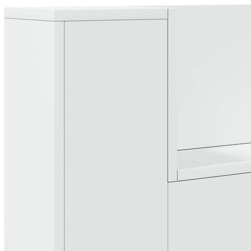 Облегалка за глава Бяло 120 x 16,5 x 103,5 cm Инженерно дърво