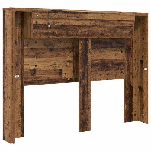 Облегалка за глава с рафт Старо дърво 140 x 17 x 104,5 см