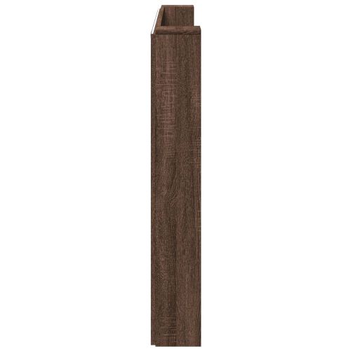 Облегалка за глава с рафт Кафяв дъб 180 x 16,5 x 103,5 cm