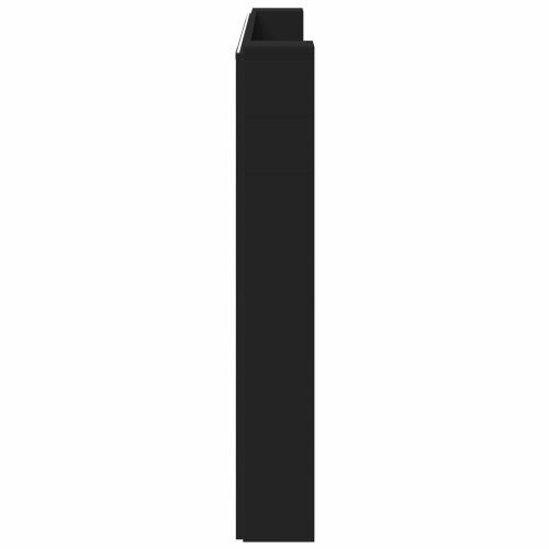 Облегалка за глава Черно 180 x 16,5 x 103,5 cm Инженерно дърво