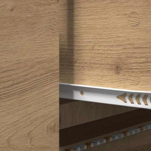 ТВ шкаф с LED осветление Дъб Артизан 140 x 34 x 40 см