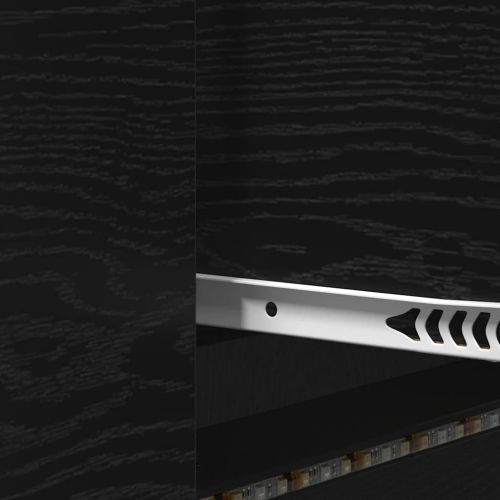 ТВ шкаф с LED осветление с чекмедже Черния дъб 140 x 34 x 40 см