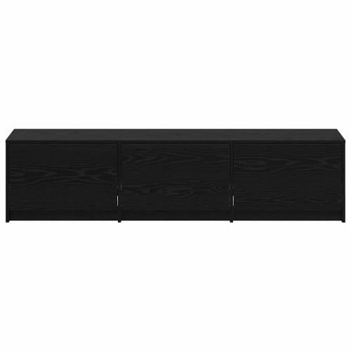 ТВ шкаф с LED осветление с чекмедже Черния дъб 162 x 34 x 40 см