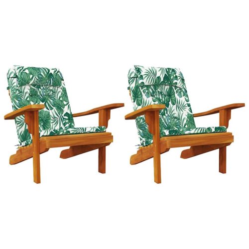 Възглавници за столове 2 pcs Мотив с листа 58 x 77 x 4,5 см