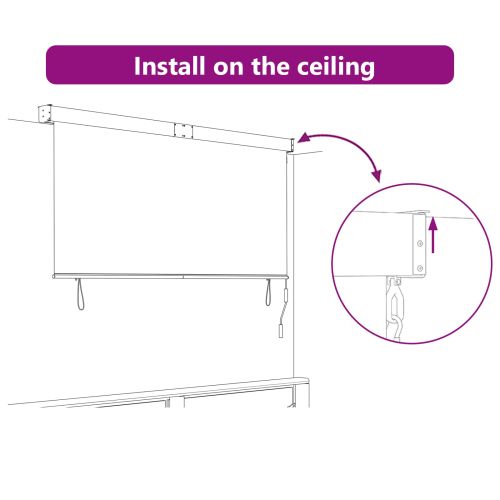 Ролетна щора Жълто и Синьо 200 x 250 см Текстил и Алуминий