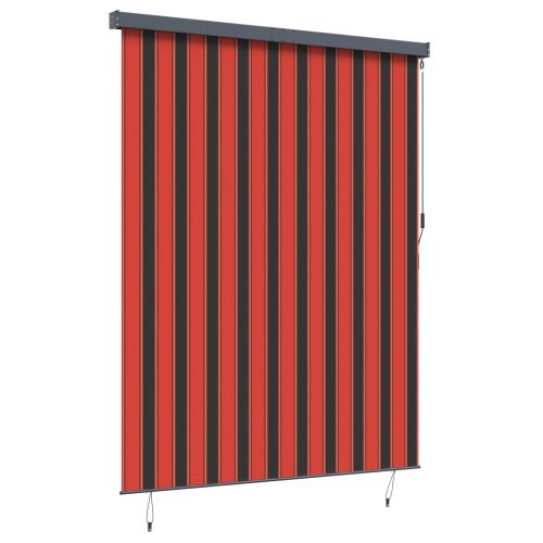 Ролетна щора Оранжево и кафяво 200 x 250 см Текстил и Алуминий