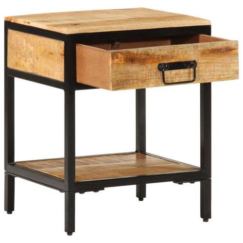 Нощен шкаф Кафяво 40 x 35 x 50 см Масивна дървесина от манго