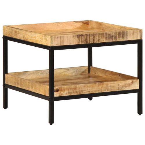 Странична маса Кафяво 55 x 55 x 45 cm Солидно мангово дърво