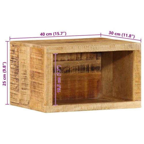 Нощен шкаф Кафяво 40 x 30 x 25 см Масивна дървесина от манго