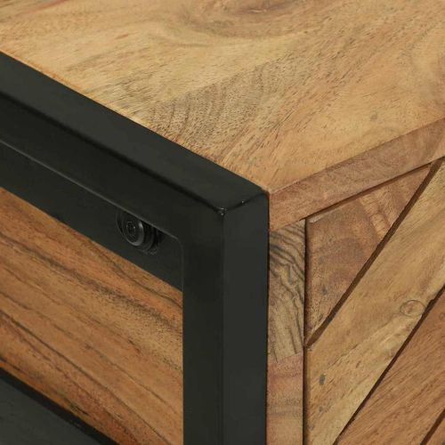 Конзолна маса Кафяво 90 x 35 x 75 см Солидно акациево дърво