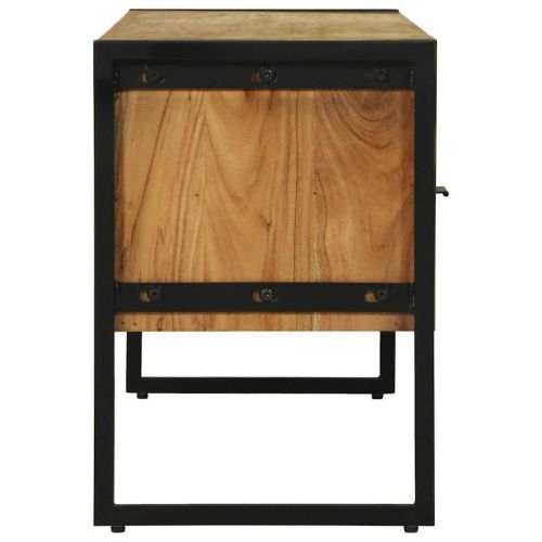 ТВ шкаф Кафяво 100 x 35 x 50 см Масивна акациева дървесина