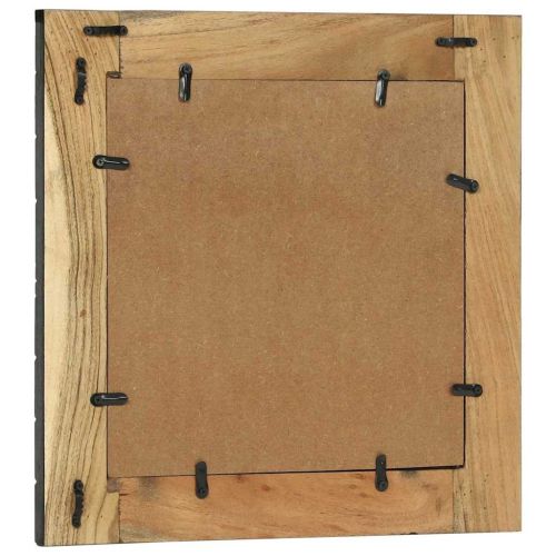 Огледало Черен и кафяв 50 x 2 x 50 см Солидно дърво акация