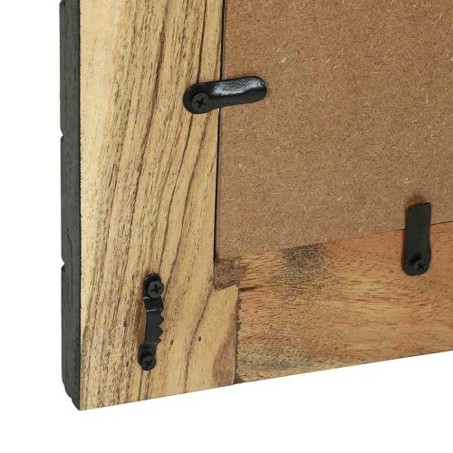 Огледало Черен и кафяв 50 x 2 x 50 см Солидно дърво акация