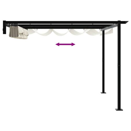 Сенник, монтиран на стена Крем Стомана