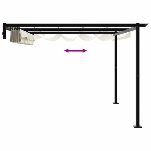 Сенник, монтиран на стена Крем Стомана