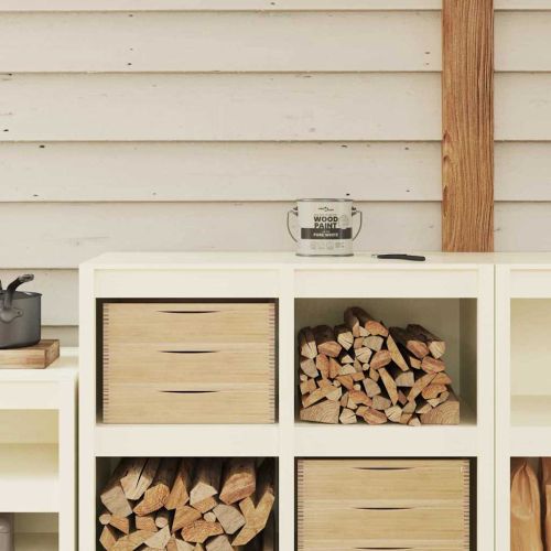 Боя за дърво Бяло 16,5 x 16,5 x 16 см Стенно пано