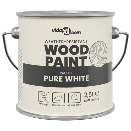 Боя за дърво Бяло 16,5 x 16,5 x 16 см Стенно пано