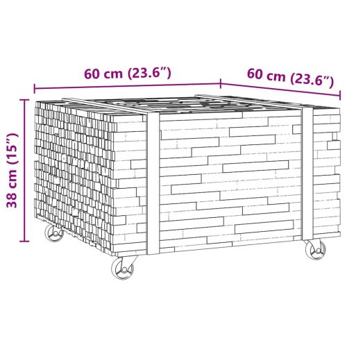 Масичка за кафе Кафяво 60 x 60 x 38 cm Солидно тиково дърво
