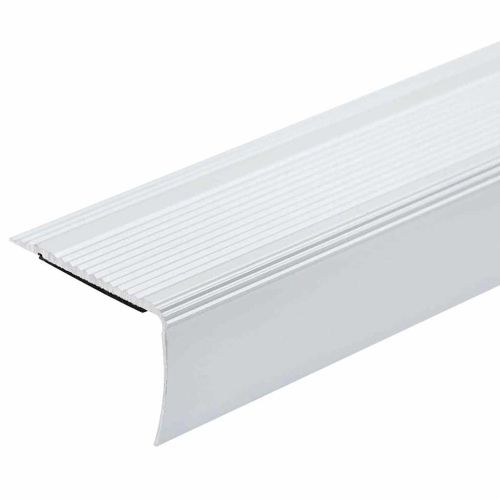 Профили за ръбове на стълби 10 pcs Сребрист 67 cm Алуминий