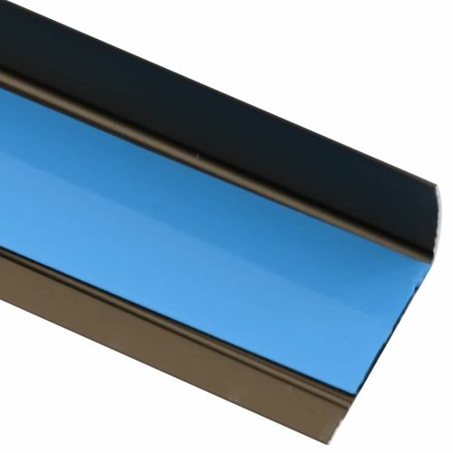 Профили за ръбове на стълби 10 pcs Кафяво 67 cm Алуминий