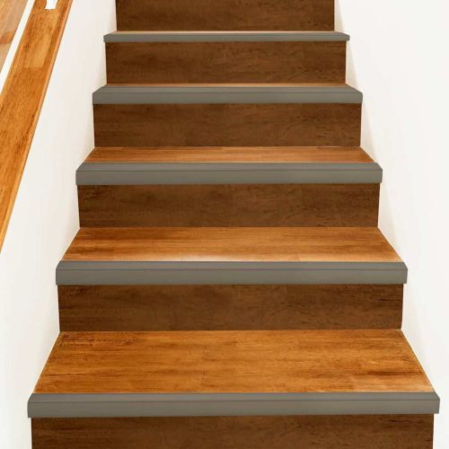 Профили за ръбове на стълби 10 pcs Шампанско 67 cm Алуминий