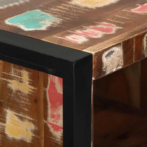 Шкаф за баня с рафт Кафяво Масивна регенерирана дървесина