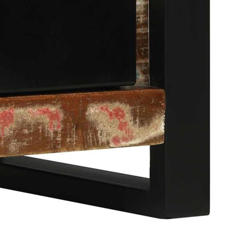 Шкаф за баня с рафт Кафяво Масивна регенерирана дървесина