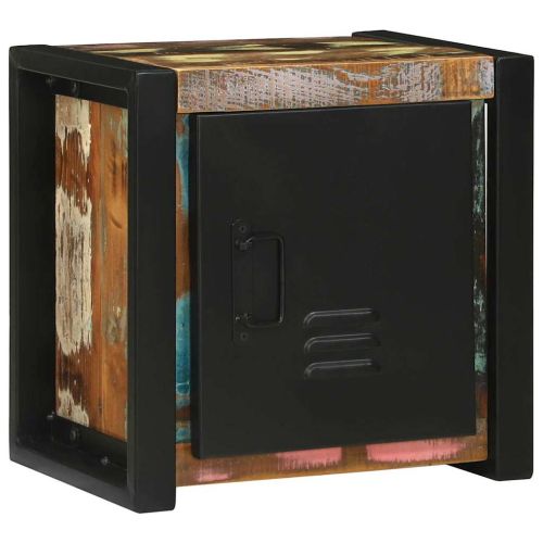 Банен шкаф със съхранение Кафяво Масивна регенерирана дървесина