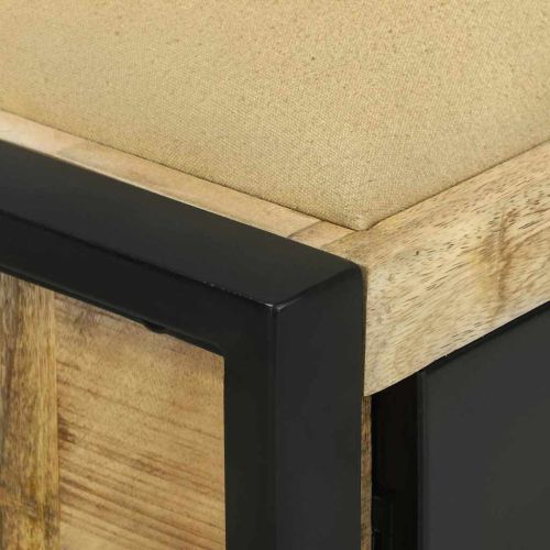 Шкаф за пейка Кафяво Масивна дървесина от манго