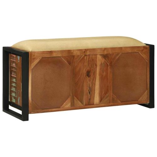 Шкаф за пейка Многоцветен Масивна регенерирана дървесина