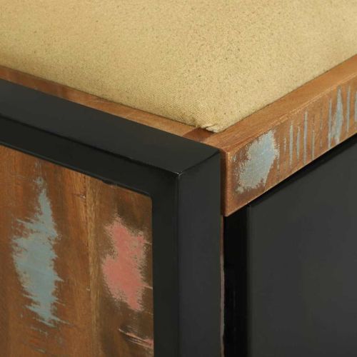 Шкаф за пейка Многоцветен Масивна регенерирана дървесина