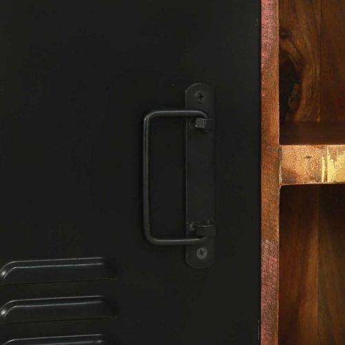 Шкаф за пейка Многоцветен Масивна регенерирана дървесина