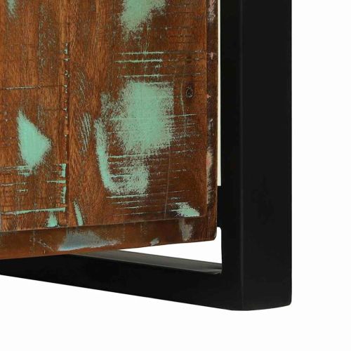 Шкаф за пейка Многоцветен Масивна регенерирана дървесина