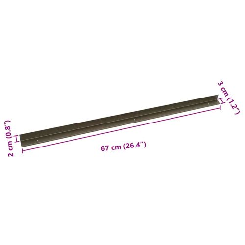 Профили за ръбове на стълби 10 pcs Шампанско 67 cm Алуминий